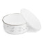 enamel glyph bowl-  translucent plastic lid- white color- bowl- Wavechoppa