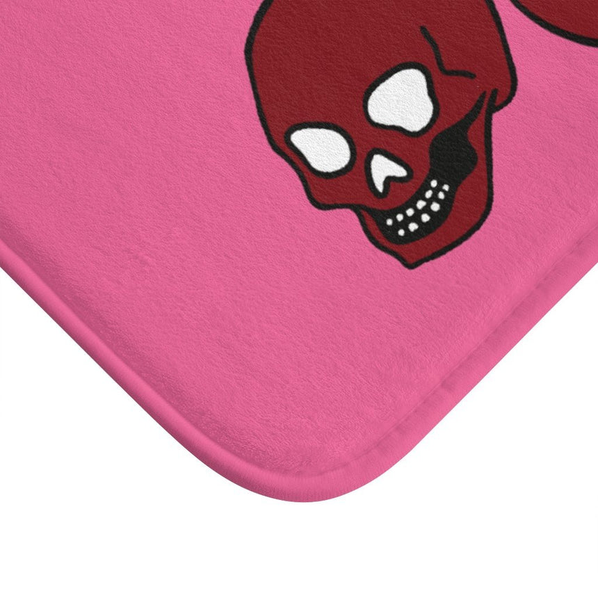 sweet tooth bath mat -cool bathmats- pink color- bounded edges- Wavechoppa
