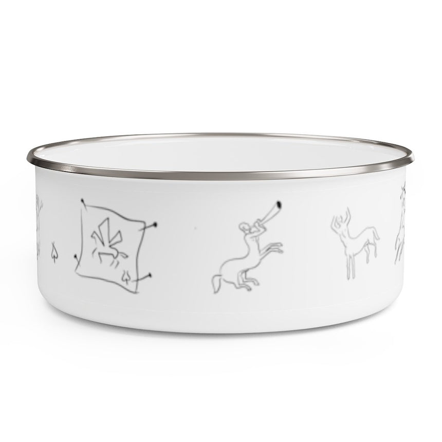 glyph bowl-  lightweight stainless steel-white bowl- bowl- Wavechoppa